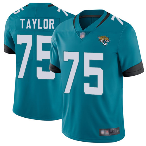 Nike Jacksonville Jaguars #75 Jawaan Taylor Teal Green Alternate Men Stitched NFL Vapor Untouchable Limited Jersey->jacksonville jaguars->NFL Jersey
